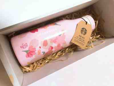  STARBUCKS JAPAN 2018 SAKURA CHERRY BLOSSOM STEEL STAINLESS GIFT BOTTLE  473ML - Sold on eBay Jul, 4th 2019 for $45.00