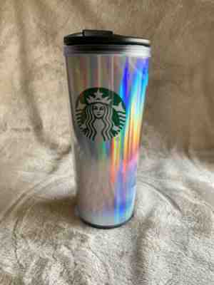 2018 HOLIDAY STARBUCKS RAINBOW IRIDESCENT 16 OZ HOT COLD COFFEE MUG TUMBLER - Sold on eBay Jul, 4th 2019 for $18.00