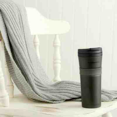 RARE Starbucks Stainless Steel Coffee Tumbler Matte Black 16 oz Double Wall Cup - Sold on eBay Jul, 4th 2019 for $62.99
