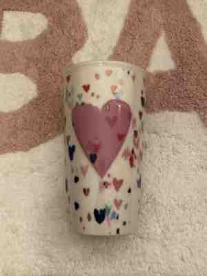 Starbucks Valentine Raised Pink Heart Double Wall Ceramic Traveler Tumbler 2018 - Sold on eBay Jul, 4th 2019 for $39.99