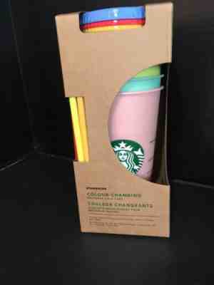 NIB-HTF Starbucks Color Changing Cold Cup Tumblers Set of 5 24oz LAST ONE LEFT!! - Sold on eBay Jul, 4th 2019 for $80.00
