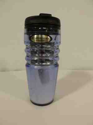 STARBUCKS COFFEE~ BLUE MIRRORED TRAVEL TUMBLER MUG WITH LID ~2004 - Sold on eBay Jul, 4th 2019 for $18.99