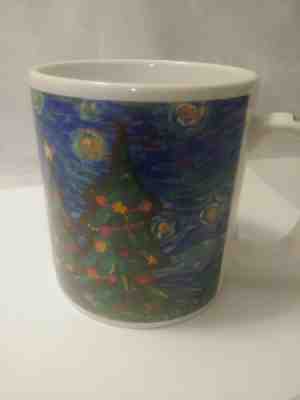 Starbucks Coffee 2000 Barista Van Gogh Starry Night Christmas Tree Holiday Mug - Sold on eBay Jul, 12th 2019 for $22.40