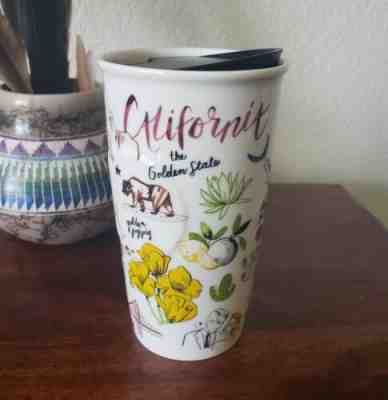 Starbucks Ceramic 10oz Tumbler Travel Mug California Golden State NEW Traveler - Sold on eBay Jul, 12th 2019 for $19.99