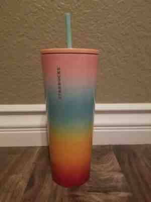 NEW Starbucks Tumbler Summer Collection 2019 Venti 24oz SS Pastel Rainbow  - Sold on eBay Jul, 12th 2019 for $28.00