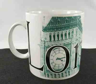 Original Starbucks City Mug Oversized London England 1994 Green Black White - Sold on eBay Jul, 12th 2019 for $18.00