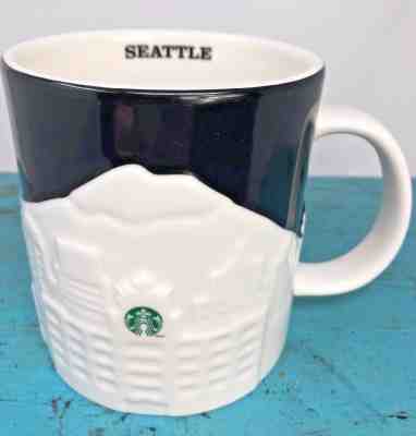 Starbucks 2012 SEATTLE Skyline Collector Series Coffee Mug Black White Large - Sold on eBay Jul, 12th 2019 for $24.00