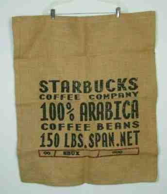 Starbucks Coffee Burlap Beans Bag Arabica Rare 28" X 35" 150 LB - Sold on eBay Jul, 12th 2019 for $24.99