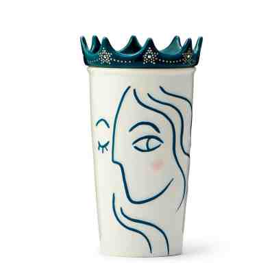Starbucks 2017 Crown Lid Anniversary Collection White Double Wall Traveler siren - Sold on eBay Jul, 12th 2019 for $55.00