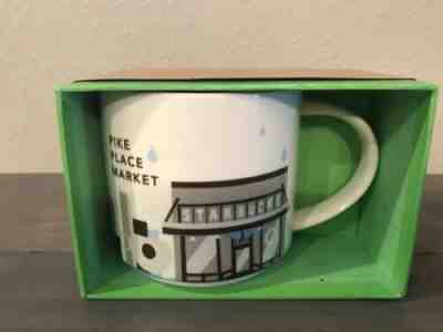NIB With SKU Starbucks Pikes Place Market Seattle WA You Are Here YAH Mug 14oz - Sold on eBay Jul, 12th 2019 for $29.55