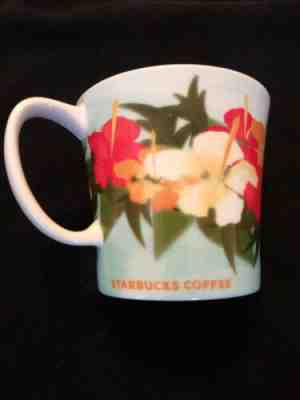2010 Starbucks Coffee Mug Hawaii Hibiscus Flower mug New *retired* New bone  - Sold on eBay Jul, 12th 2019 for $23.99