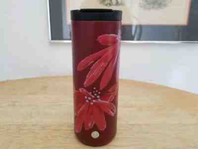 Starbucks 2018 Stainless Steel Maroon Floral Tumbler, 16 oz.  - Sold on eBay Jul, 12th 2019 for $22.95