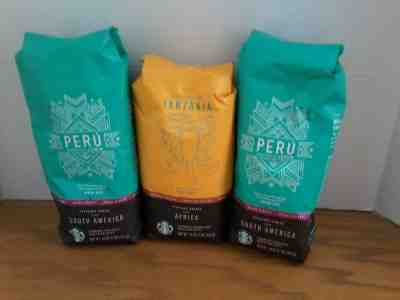 Starbucks Reserve & Passport coffees 3 lbs limited Peru & Tanzania New sealed  - Sold on eBay Jul, 12th 2019 for $23.50