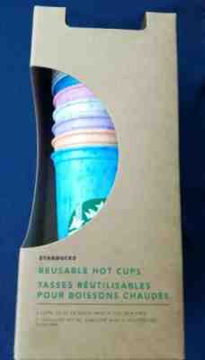 LIMITED Starbucks Reusable Hot Cups NOT Color Changing Variety 6 packs - Sold on eBay Jul, 11th 2019 for $19.99
