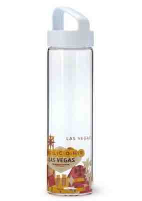 Starbucks Las Vegas YAH You Are Here Collection City Glass Water Bottle 18.5oz - Sold on eBay Jul, 11th 2019 for $29.99