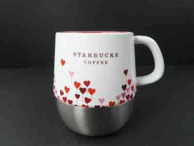Starbucks Mug Stainless & Ceramic Hearts Balloons 2007 14oz - Sold on eBay Jul, 11th 2019 for $18.21