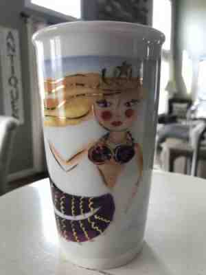2015 Starbucks "Siren Mermaid" Ceramic 12oz. Travel Coffee Mug Tumbler w/Gold Li - Sold on eBay Jul, 11th 2019 for $17.99