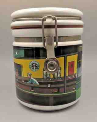 Starbucks Coffee Canister Chaleur D Burrows Diner Scene Stoneware - Sold on eBay Jul, 11th 2019 for $33.35