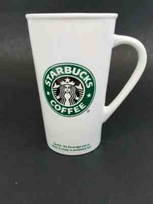 2006 Starbucks White Tall Matte Coffee Mug Cup Mermaid Logo Ceramic 16 oz. - Sold on eBay Jul, 11th 2019 for $22.99