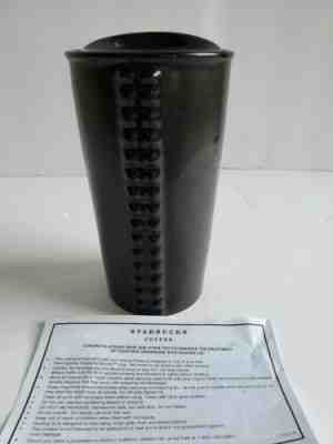 Starbucks 2015 Matte-Black Ceramic Studded Travel Tumbler Mug 10 oz w/Lid - Sold on eBay Jul, 11th 2019 for $24.21
