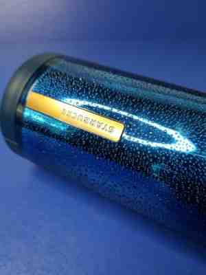 Starbucks 2013 Insulated Travel Coffee Tumbler Mug BLUE Textured Bubble 16oz - Sold on eBay Jul, 11th 2019 for $16.99