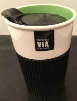 2011 Starbucks VIA Ready Brew Travel Tumbler w/ Silicone Grip & Lid - Sold on eBay Jul, 11th 2019 for $19.99