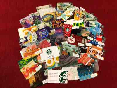 120+ STARBUCKS GIFT CARDS LOT UK SWITZERLAND CHICAGO FLORIDA LA OLD LOGO OOP - Sold on eBay Jul, 11th 2019 for $21.03