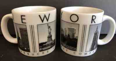 Lot of 2 Two 2003 STARBUCKS City Scenes Barista NEW YORK Mini Mugs Cups - Sold on eBay Jul, 11th 2019 for $22.99