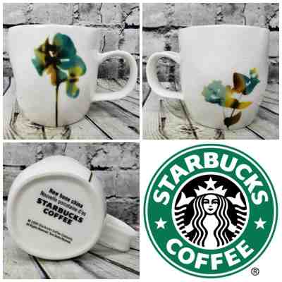 Starbucks Bone China Blue White Water Color Flower Floral Coffee Cup Mug 2009 - Sold on eBay Jul, 11th 2019 for $23.49