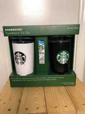 Starbucks Travel - Two 20 Oz Stainless Steel Vacuum Tumblers With Tritan Straws - Sold on eBay Jul, 11th 2019 for $20.00