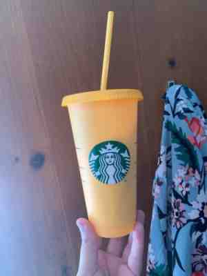 SINGLE Starbucks Color Changing Cup Apricot Tangerine NEW - Sold on eBay Jul, 10th 2019 for $27.95