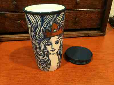 STARBUCKS 2016 Siren Mermaid Gold Crown Anniversary Tumbler Travel Coffee Mug - Sold on eBay Jul, 10th 2019 for $29.99