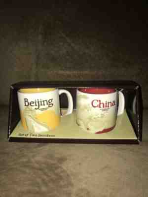 STARBUCKS China + Beijing Collectible Demitasse Espresso Mugs Set, Global Icon - Sold on eBay Jul, 10th 2019 for $26.99