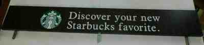 Starbucks Store Display Sign wooden green logo Discover your new favorite 43" - Sold on eBay Jul, 10th 2019 for $33.75