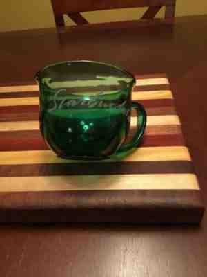 Starbucks Etched Green Glass 16 Ounce Wide Rim Mug - Sold on eBay Jul, 10th 2019 for $15.00