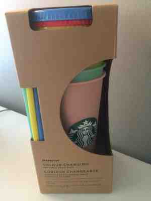 Starbucks Color Changing Cold Cups with lids and straws. New in Box - Sold on eBay Jul, 10th 2019 for $75.00