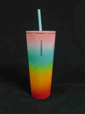 2019 Starbucks Cold Cup Rainbow Stainless Steel Tumbler 24 fl oz #5ibm - Sold on eBay Jul, 10th 2019 for $27.00