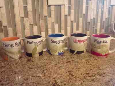 Lot of 5 Starbucks Demitasse Hong Kong, (2) Singapore, Philippines, Manila 3oz  - Sold on eBay Jul, 10th 2019 for $31.00