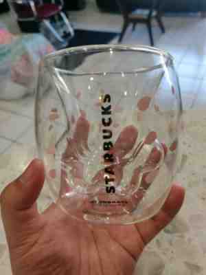 Cat Paw Mug Sakura Pink Double Wall Glass Cat Claw Cup Mug for Starbucks Coffee - Sold on eBay Jul, 10th 2019 for $20.40