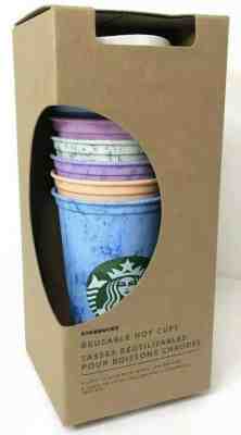 2019 Starbucks Hot Cups Rare 6 Pack W/Lids Summer Collection Reusable  - Sold on eBay Jul, 10th 2019 for $21.00