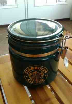Starbucks Coffee Canister BEEHOUSE Bee House Japan Green Gold Mermaid Siren Logo - Sold on eBay Jul, 10th 2019 for $23.99
