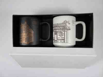 Starbucks Pair Mugs Cups 1971 Seattle 2018 Milano Reserve Roastery 12 Ounce NIB - Sold on eBay Jul, 10th 2019 for $42.40