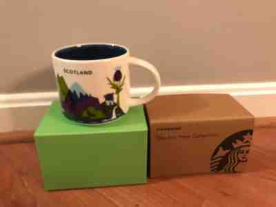 Starbucks Scotland YAH Mug Highlands Golf Bagpipe Whisky You Are Here,With SKU - Sold on eBay Jul, 10th 2019 for $43.99