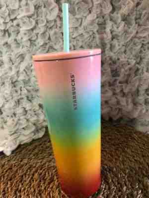 NEW! 2019 STARBUCKS COLD CUP RAINBOW STAINLESS STEEL VENTI TUMBLER CUP 24 oz. - Sold on eBay Jul, 10th 2019 for $35.00