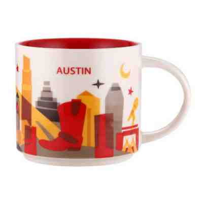 NEW 2018 Starbucks City Mug Cup You are here Series YAH AUSTIN, USA 14oz - Sold on eBay Jul, 10th 2019 for $29.99