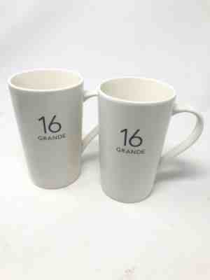 2 Starbucks Coffee Grande 16 oz White Ceramic Coffee Mug 2011 - Sold on eBay Jul, 9th 2019 for $19.99