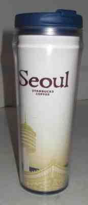 Starbucks Travel Mug Global Icon Series Seoul Korea 2008 Rare Nice 7 3/4" Tall  - Sold on eBay Jul, 9th 2019 for $23.02