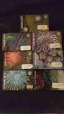 COMPLETE SET! STARBUCKS Japan Hanabi Gift Cards Includes the New 2019 US SELLER - Sold on eBay Jul, 9th 2019 for $49.88