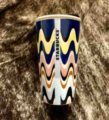 Starbucks Double Wall Ceramic Tumbler for Coffee or Tea -2018 - 12oz Color Waves - Sold on eBay Jul, 9th 2019 for $26.95