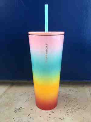 New 2019 Starbucks Tumbler Summer Collection 2019 Venti 24oz Rainbow  - Sold on eBay Jul, 9th 2019 for $34.00